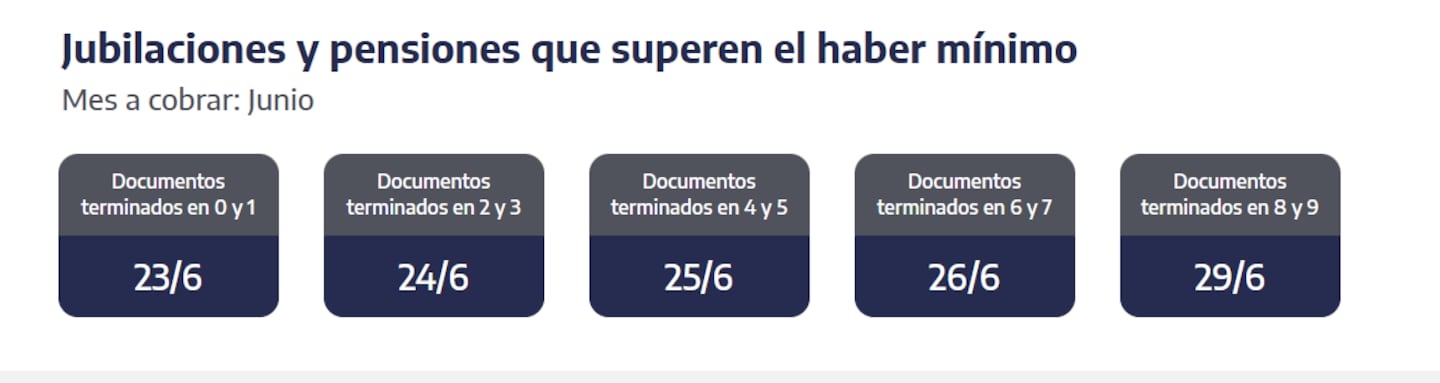 Cuándo se cobran las jubilaciones y pensiones (Captura ANSES)