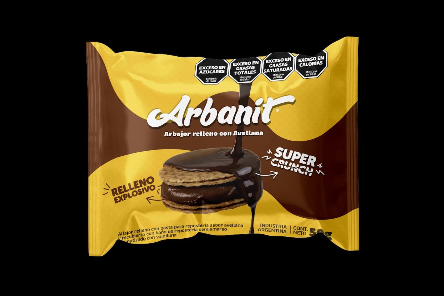 El arbajor es un alfajor con tapas elaboradas con masa de cucurucho en lugar de las tradicionales (Foto: Gentileza Arbanit).