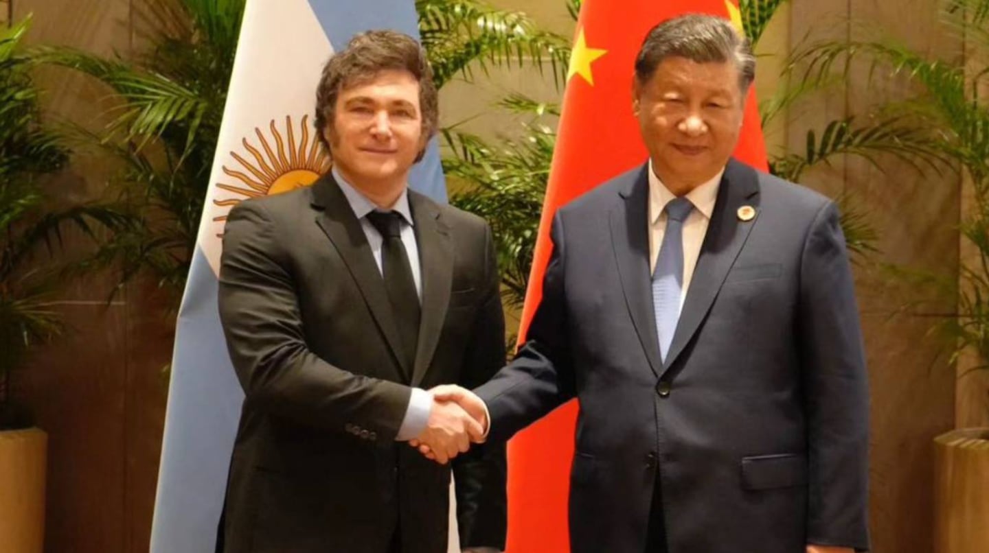 El presidente Javier Milei junto a su par de China, Xi Jinping. (Foto: Instagram/@javiermilei).