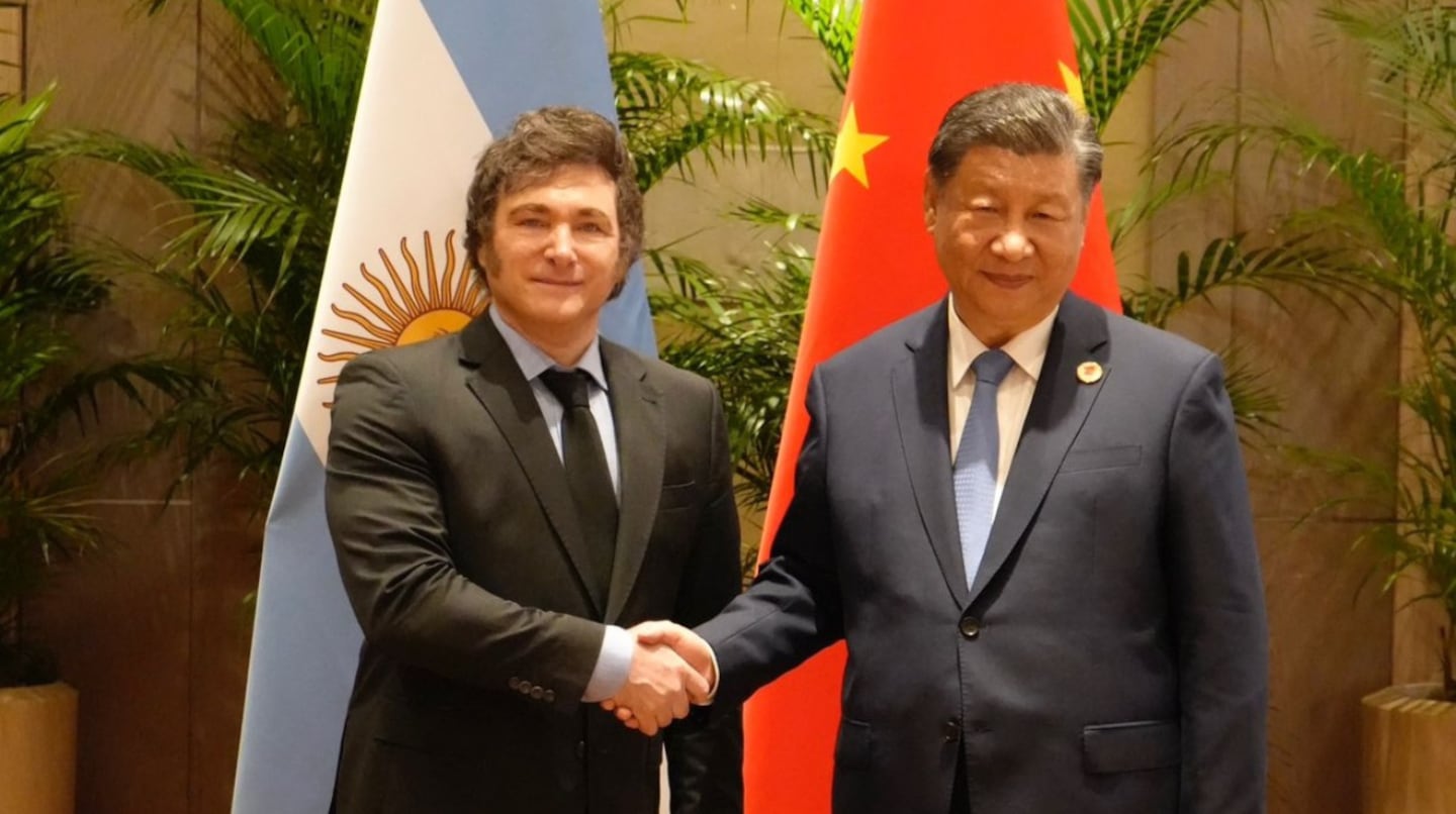 El presidente Javier Milei se reunió con el Presidente de la República Popular China, Xi Jinping, en noviembre de 2024. (Foto: Prensa Presidencia)