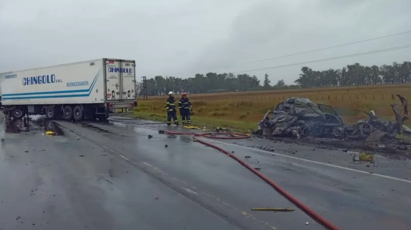 Uno de los choques en la Ruta 3. (Foto: X).