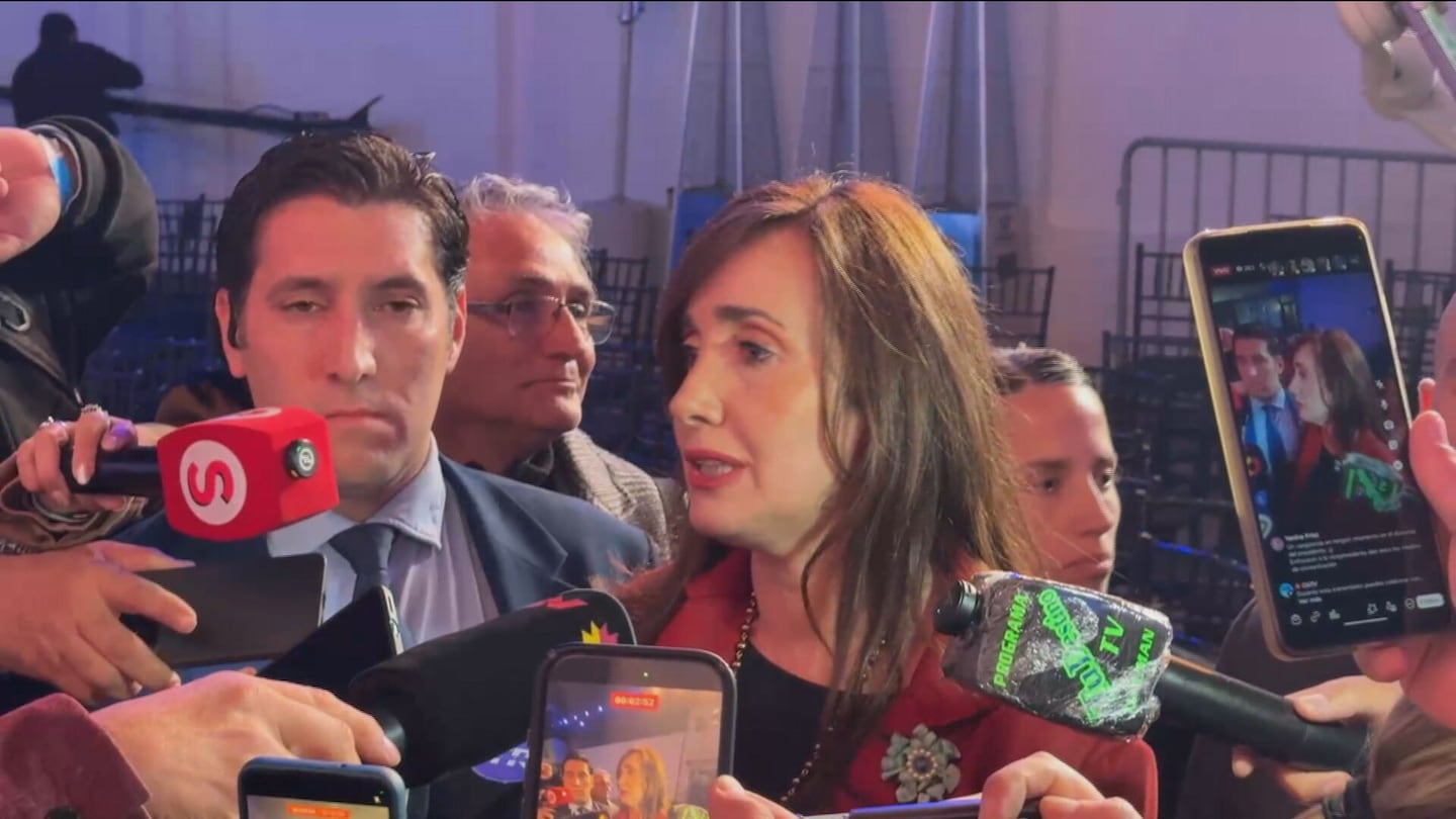Victoria Villarruel habló con la prensa tras el acto por el Día de la Independencia en la Casa Histórica de Tucumán. (Foto: TN)