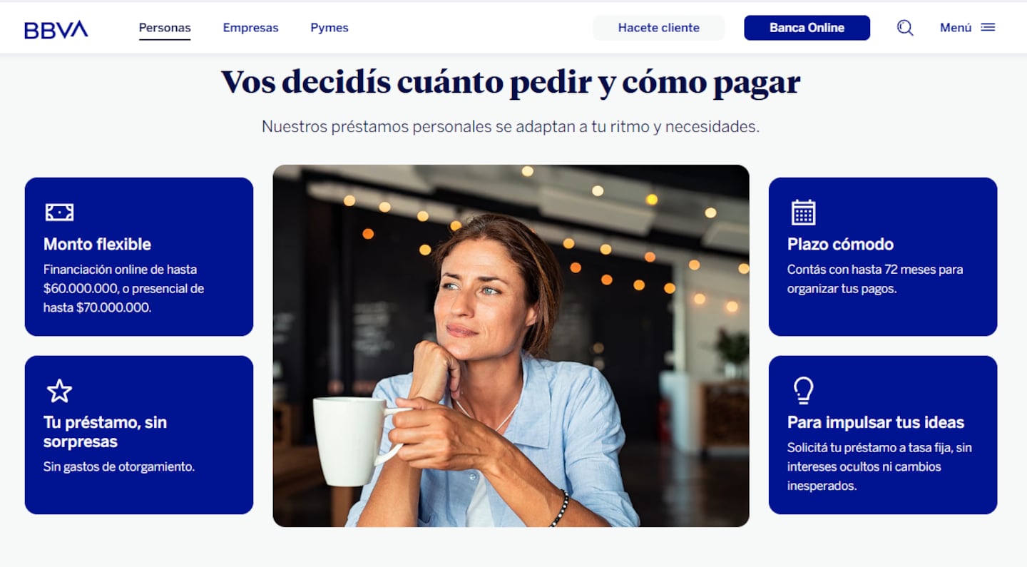 De esta manera es el préstamo del banco BBVA (Foto: BBVA).