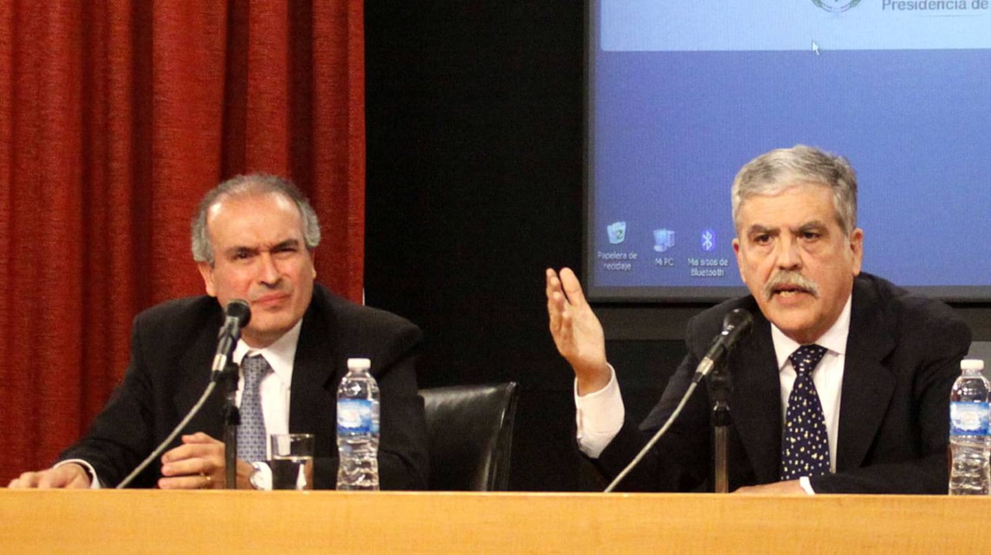 José López y Julio de Vido cuando eran funcionarios. (Foto: DyN - Tony Gómez - Archivo)