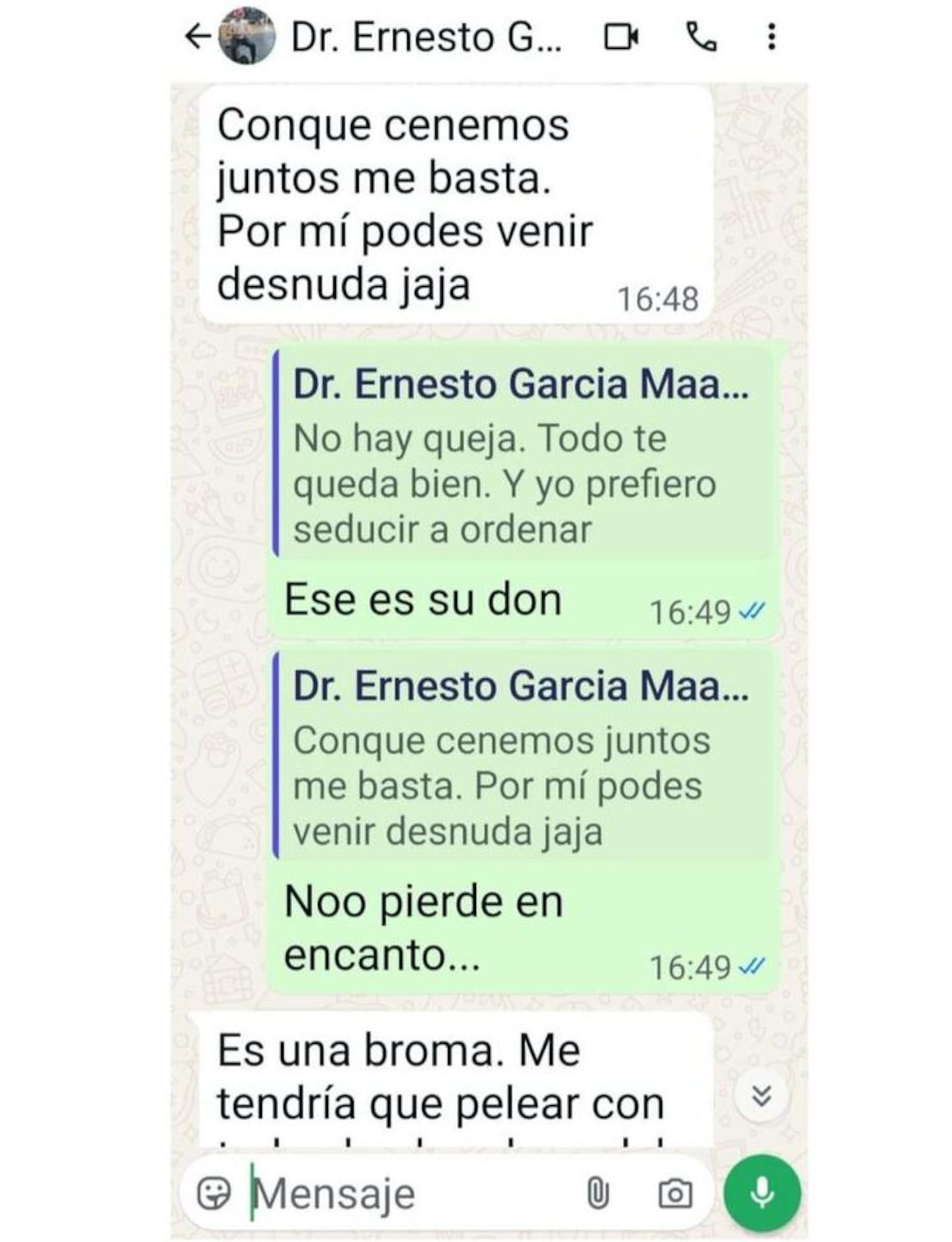 Los chats del juez de San Isidro fueron incorporados a la causa. Fuente: TN.
